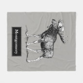 Rustikaler Elch mit einem festen, benutzerdefinier Fleecedecke (Vorderseite (Horizontal))