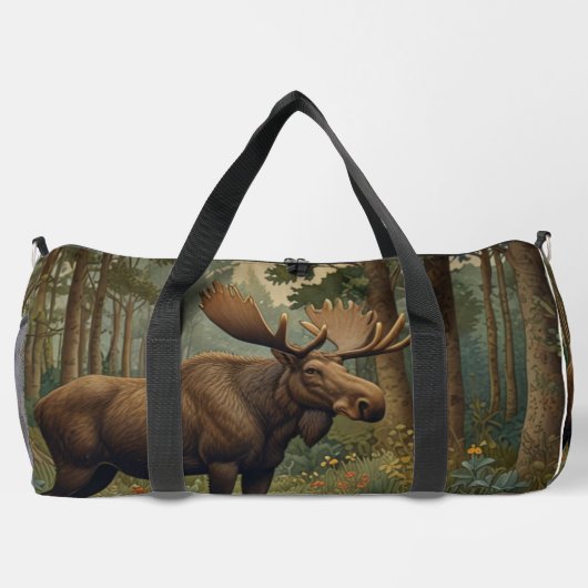 Rustikaler Elchwaldwaldsee Duffle Bag (Rückseite)