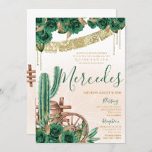 Rustikaler Emerald Green Western Charro Quinceaner