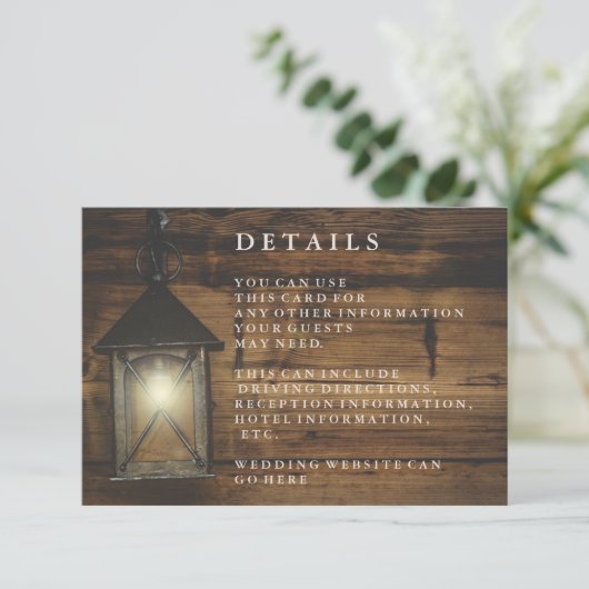 Rustikaler Empfang (Stehend Vorderseite)