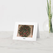 Rustikaler Empfang Feiertagskarte (Rückseite)