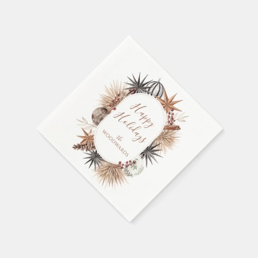 Rustikaler Erdreich-Urlaubscocktail Napkin Serviette (Ecke)