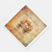 Rustikaler Erntebrauch Napkin-Erntedank Serviette (Ecke)