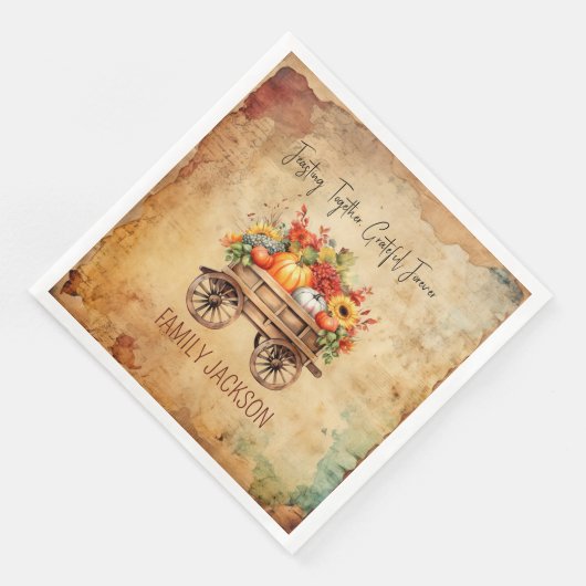 Rustikaler Erntebrauch Napkin-Erntedank Serviette (Ecke)