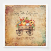 Rustikaler Erntebrauch Napkin-Erntedank Serviette (Vorderseite)