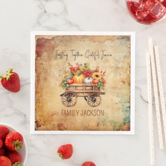 Rustikaler Erntebrauch Napkin-Erntedank Serviette (Beispiel)