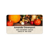 Rustikaler Erntedank Adressaufkleber (Vorne)