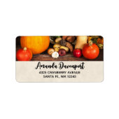 Rustikaler Erntedank Adressaufkleber (Vorne)