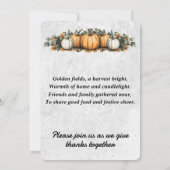 Rustikaler Erntedank Ansammlung Einladung (Rückseite)