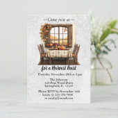 Rustikaler Erntedank Ansammlung Einladung (Stehend Vorderseite)