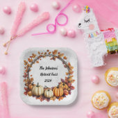 Rustikaler Erntedank Ansammlung Pappteller (Party)