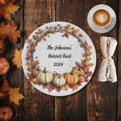 Rustikaler Erntedank Ansammlung Pappteller