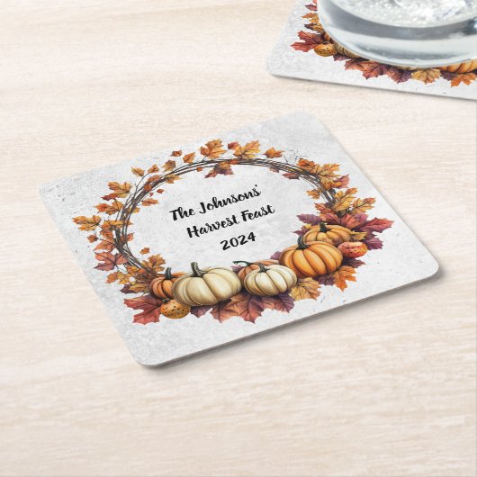 Rustikaler Erntedank Ansammlung Rechteckiger Pappuntersetzer (angewinkelt)