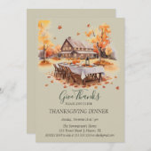 Rustikaler Erntedank aus Holz danken Einladung (Vorne/Hinten)