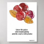 Rustikaler Erntedank Christliche Kunst Poster (Vorne)