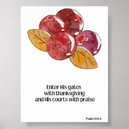 Rustikaler Erntedank Christliche Kunst Poster