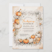 Rustikaler Erntedank Einladung (Vorderseite)