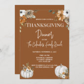 Rustikaler Erntedank Einladung (Vorne/Hinten)