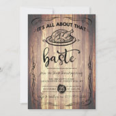 Rustikaler Erntedank Einladung (Vorderseite)