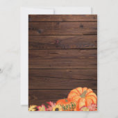 Rustikaler Erntedank | Einladungen (Rückseite)