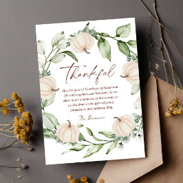 Rustikaler Erntedank Fall Pumpkin Wreath Greenerie Feiertagskarte