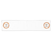Rustikaler Erntedank Fall Wreath | Monogramm Kurzer Tischläufer (Horizontal)