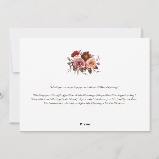 Rustikaler Erntedank Feiertagskarte (Rückseite)