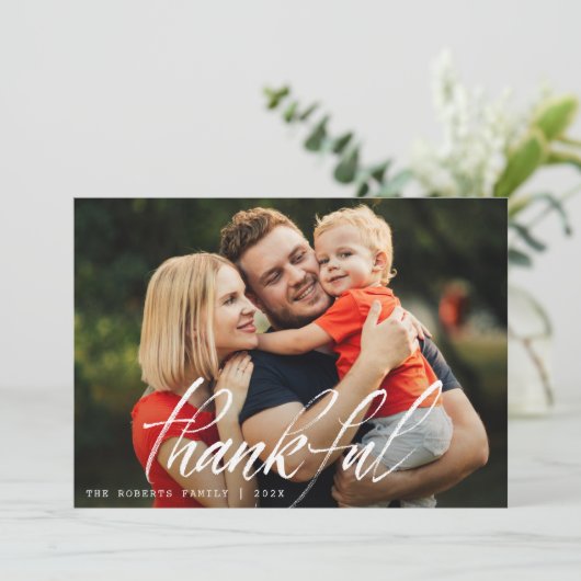 rustikaler Erntedank Feiertagskarte (Stehend Vorderseite)