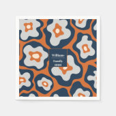 Rustikaler Erntedank Florals Individuelle Name Serviette (Vorderseite)