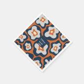 Rustikaler Erntedank Florals Individuelle Name Serviette (Ecke)