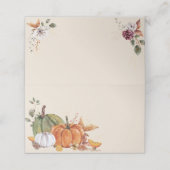 Rustikaler Erntedank Freundschaft Herbst Party Platzkarte (Außenseite Aufgefaltet)