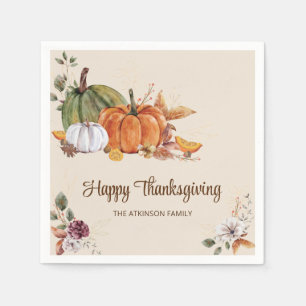 Rustikaler Erntedank Freundschaft Herbst Party Serviette