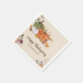 Rustikaler Erntedank Freundschaft Herbst Party Serviette (Ecke)