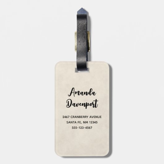 Rustikaler Erntedank Gepäckanhänger (Rückseite vertikal)