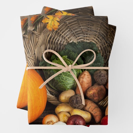 Rustikaler Erntedank Geschenkpapier Set (Beispiel)