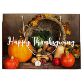 Rustikaler Erntedank Große Geschenktüte (Vorderseite)