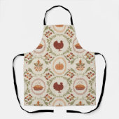 Rustikaler Erntedank Harvest Pattern Schürze (Vorderseite)