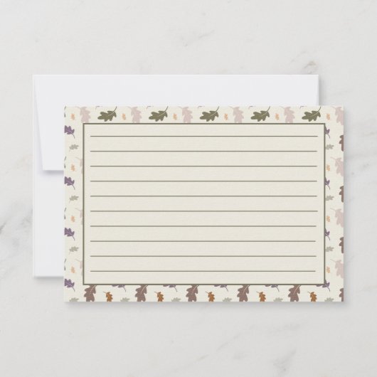 Rustikaler Erntedank Herbst Blätter Rezept (Rückseite)