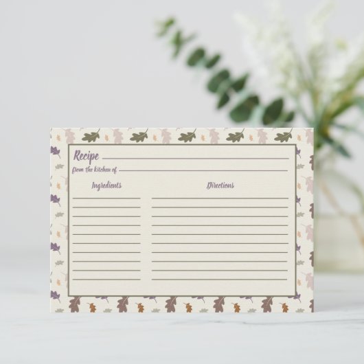 Rustikaler Erntedank Herbst Blätter Rezept (Stehend Vorderseite)