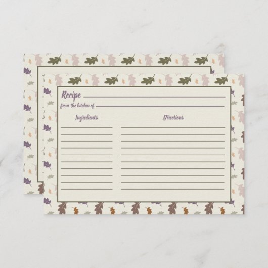 Rustikaler Erntedank Herbst Blätter Rezept (Vorne/Hinten)