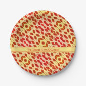 Rustikaler Erntedank Herbst Herbst Blätter Papiert Pappteller (Vorderseite)