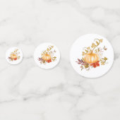 Rustikaler Erntedank Herbst Pumpkin Patch Gourds Konfetti (Vorderseiten)