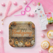 Rustikaler Erntedank im Bauernhaus Pappteller (Party)