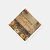 Rustikaler Erntedank im Bauernhaus Serviette (Ecke)