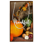 Rustikaler Erntedank Kleine Geschenktüte (Rückseite)