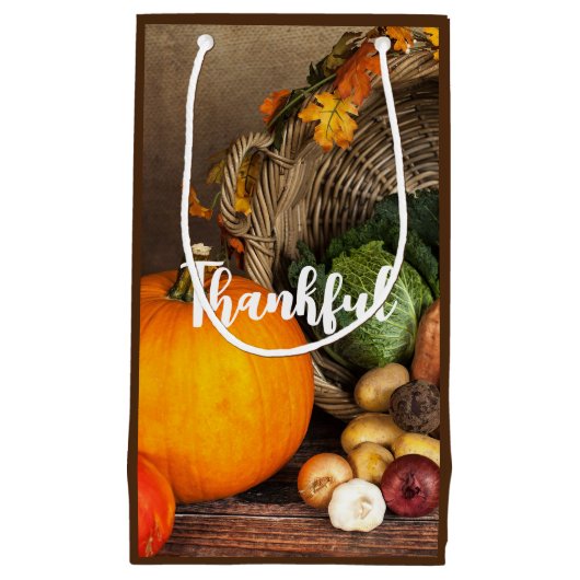 Rustikaler Erntedank Kleine Geschenktüte (Vorderseite)