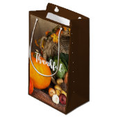 Rustikaler Erntedank Kleine Geschenktüte (Vorderseite Schrägansicht)