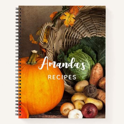 Rustikaler Erntedank Notizblock (Vorderseite)