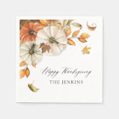 Rustikaler Erntedank Paper Napkin Serviette (Vorderseite)