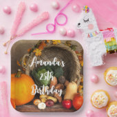 Rustikaler Erntedank Pappteller (Party)
